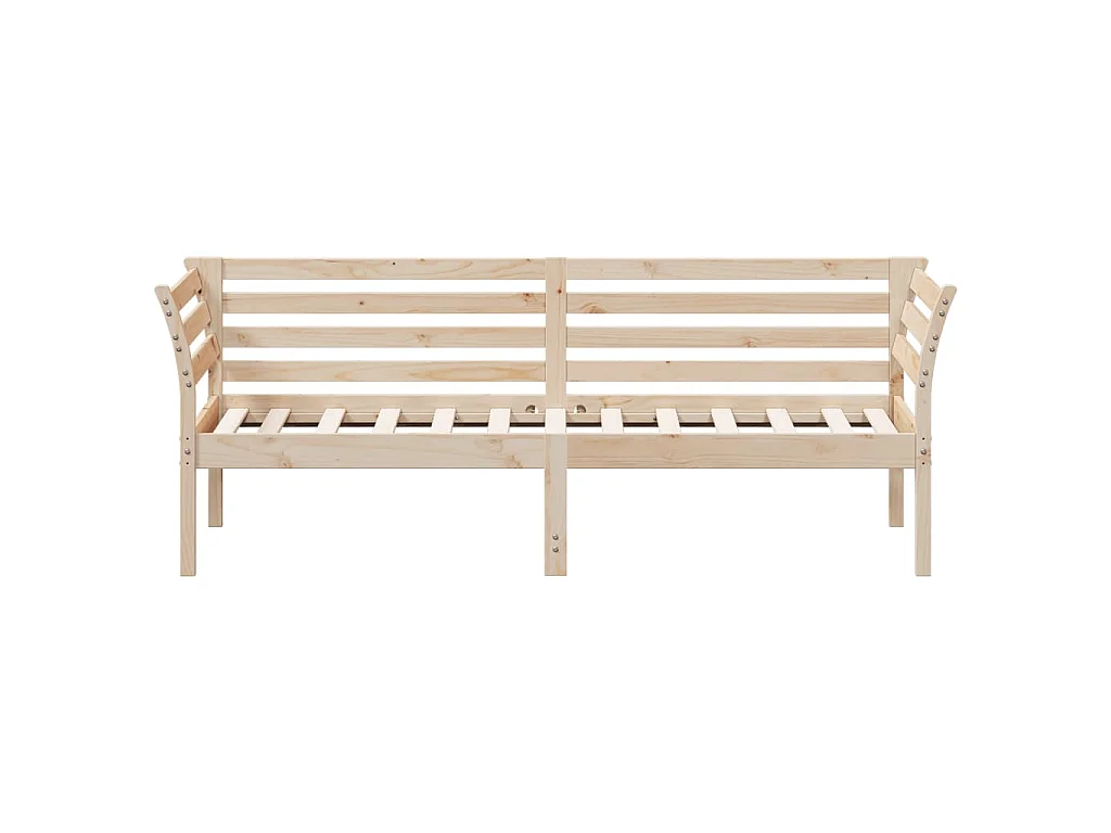 Sofá-cama sem colchão 90x190 cm madeira de pinho maciça