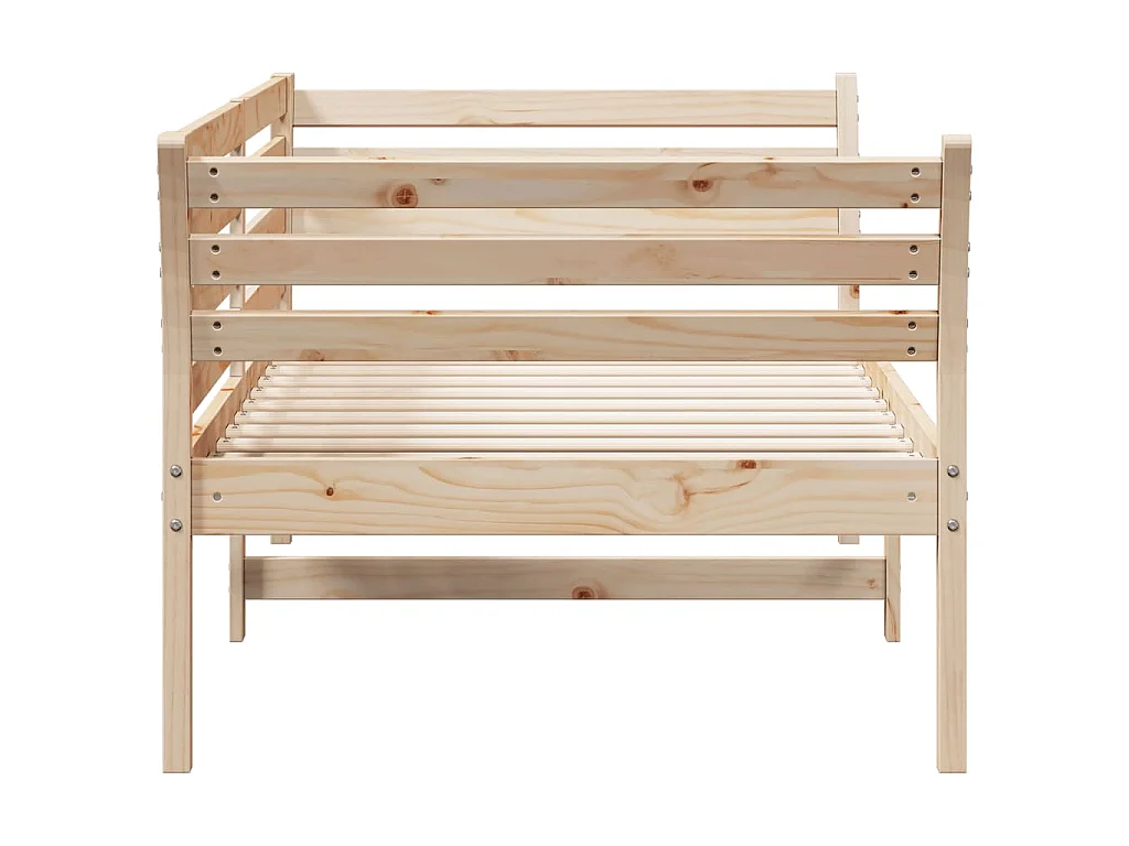 Sofá-cama sem colchão 90x190 cm madeira de pinho maciça