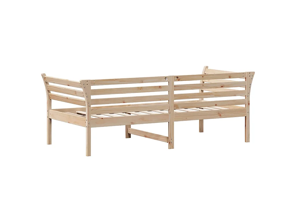 Sofá-cama sem colchão 90x190 cm madeira de pinho maciça