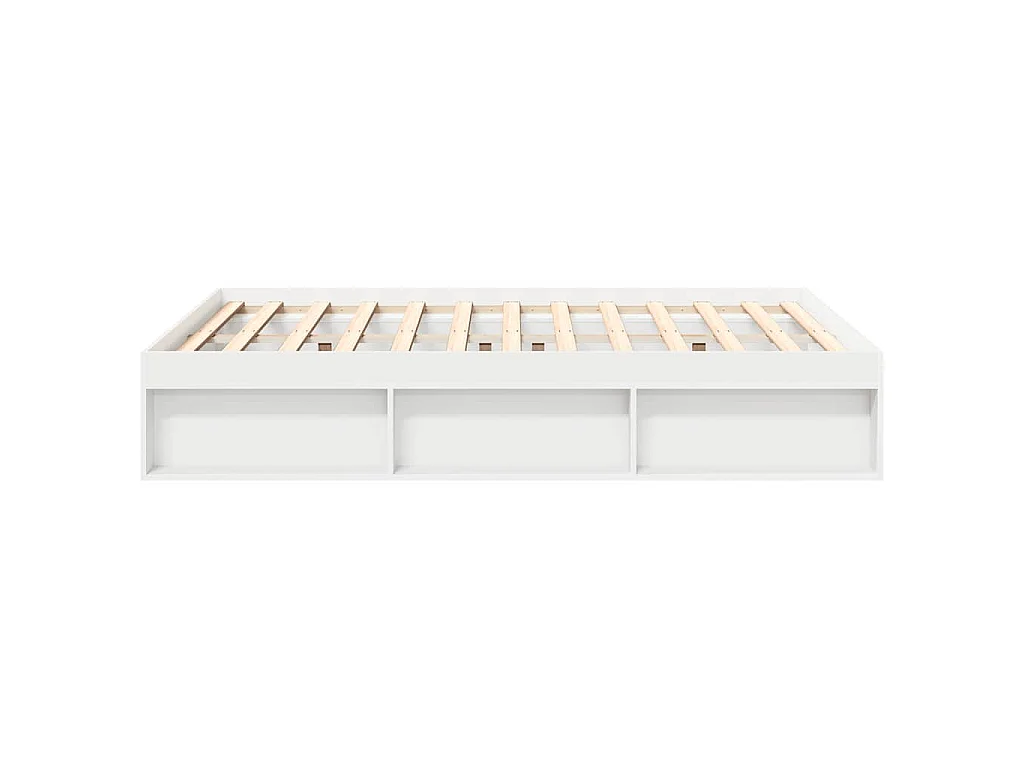 Cadre de lit sans matelas blanc 140x190 cm