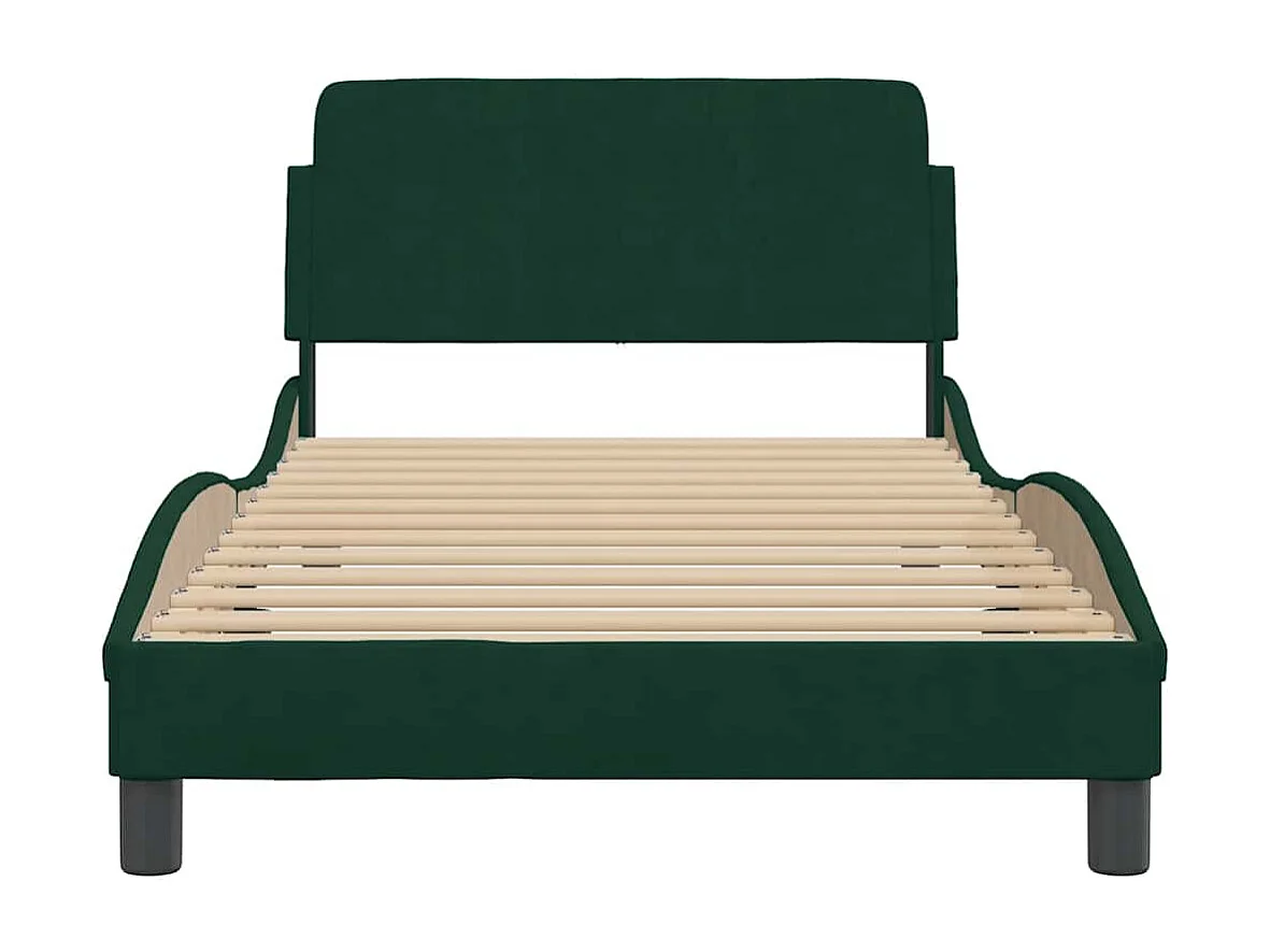 Bedframe "Dover" 100x200 cm fluweel donkergroen