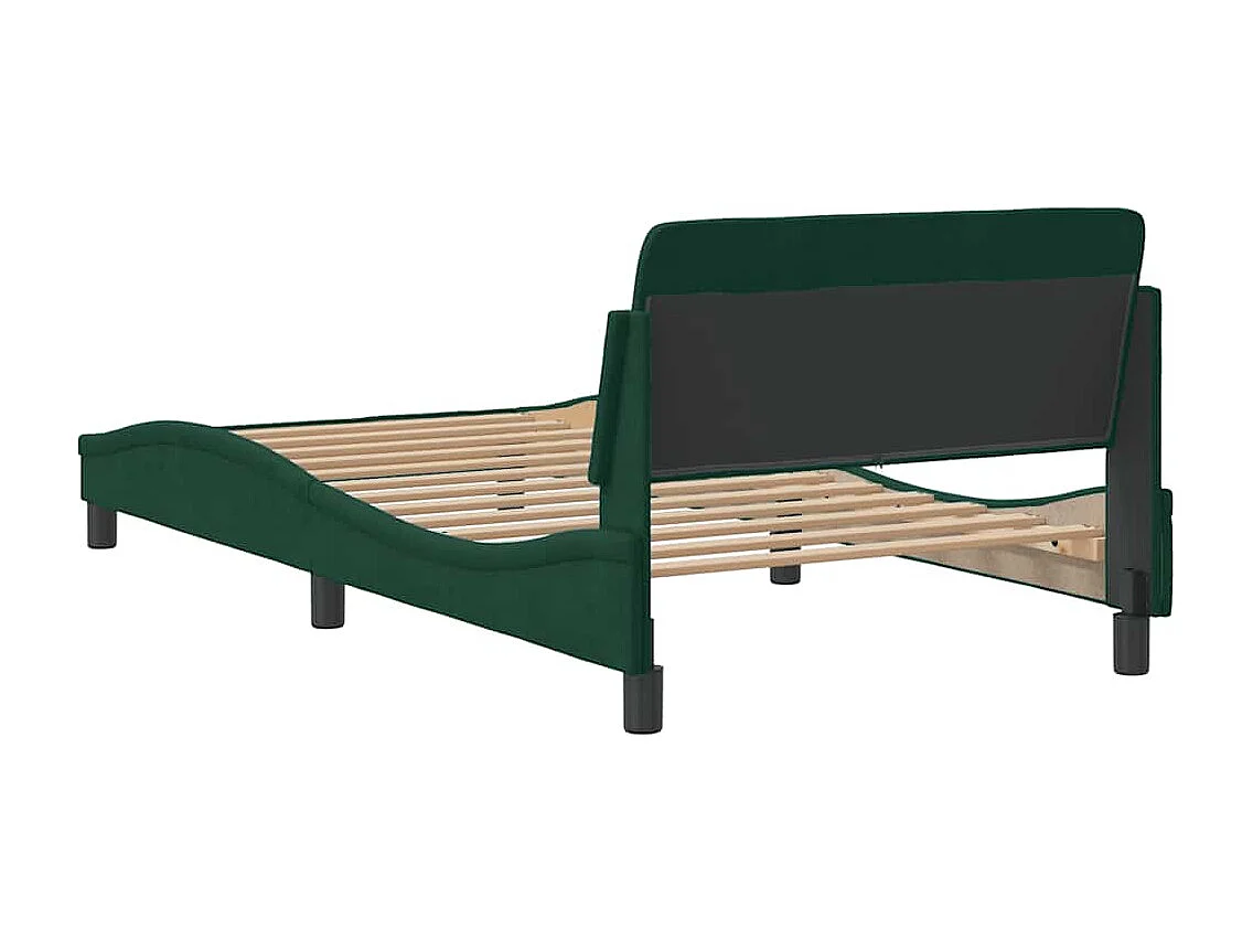 Bettgestell "Dover" Dunkelgrün 100x200 cm Samt