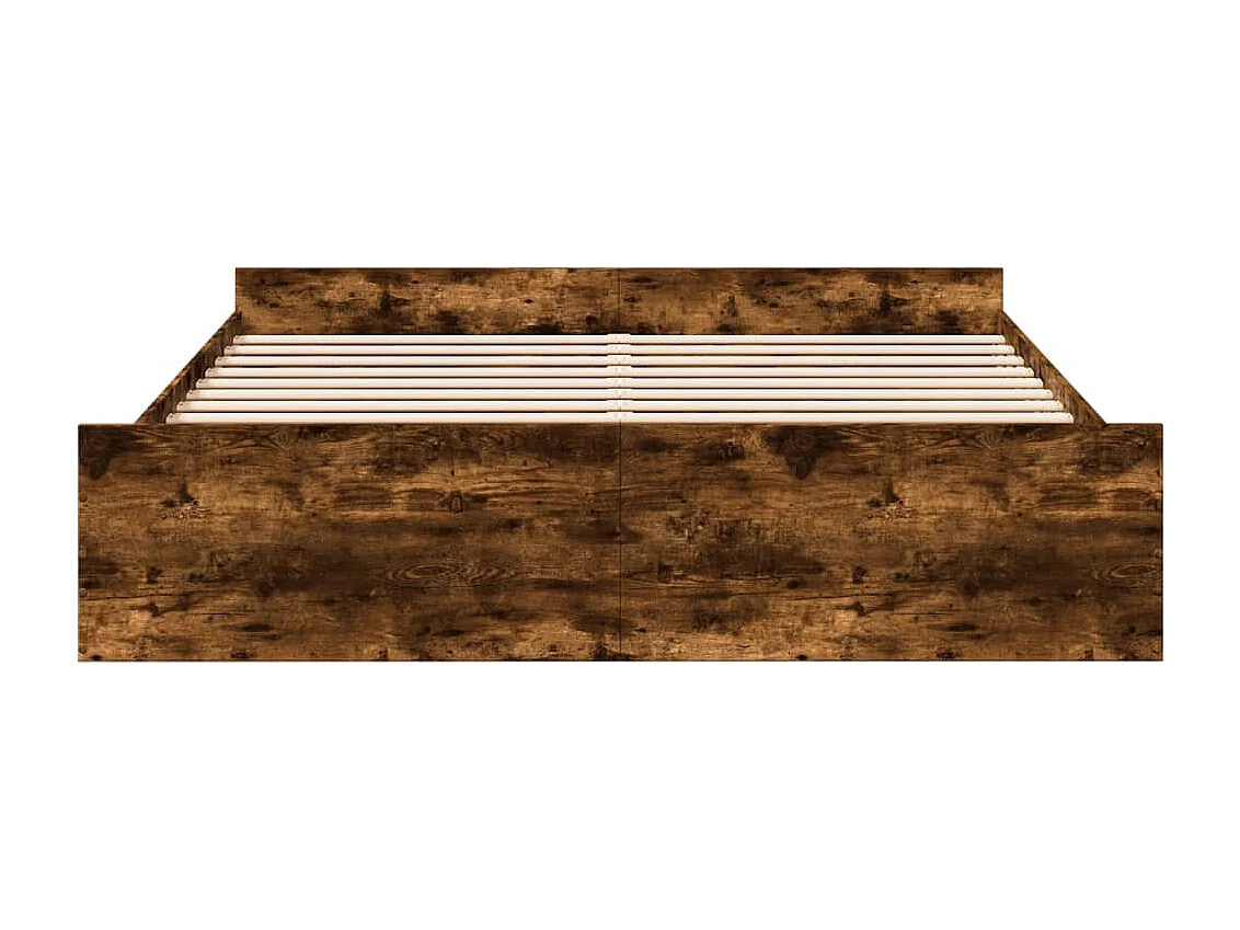 Bedframe met lades bewerkt hout gerookt eikenkleurig 200x200 cm