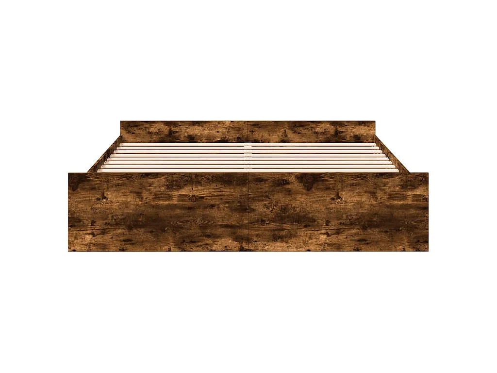 Bedframe met lades bewerkt hout gerookt eikenkleurig 200x200 cm