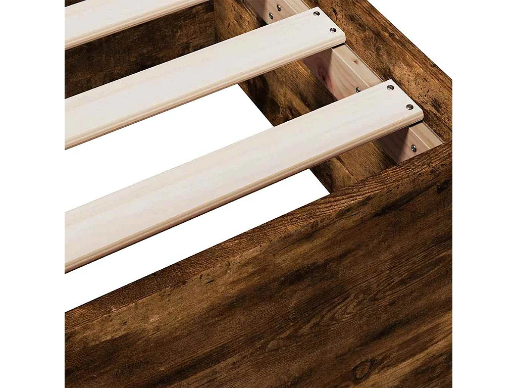 Bedframe met lades bewerkt hout gerookt eikenkleurig 200x200 cm