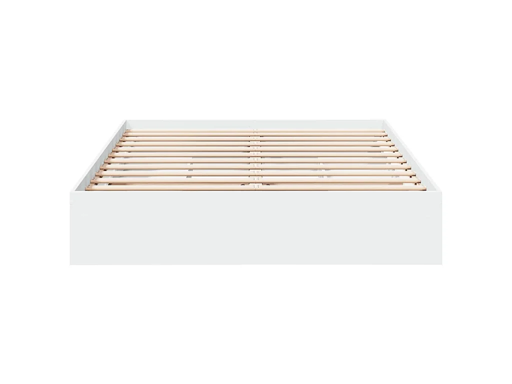 Cadre de lit avec tiroirs sans matelas blanc 150x200 cm