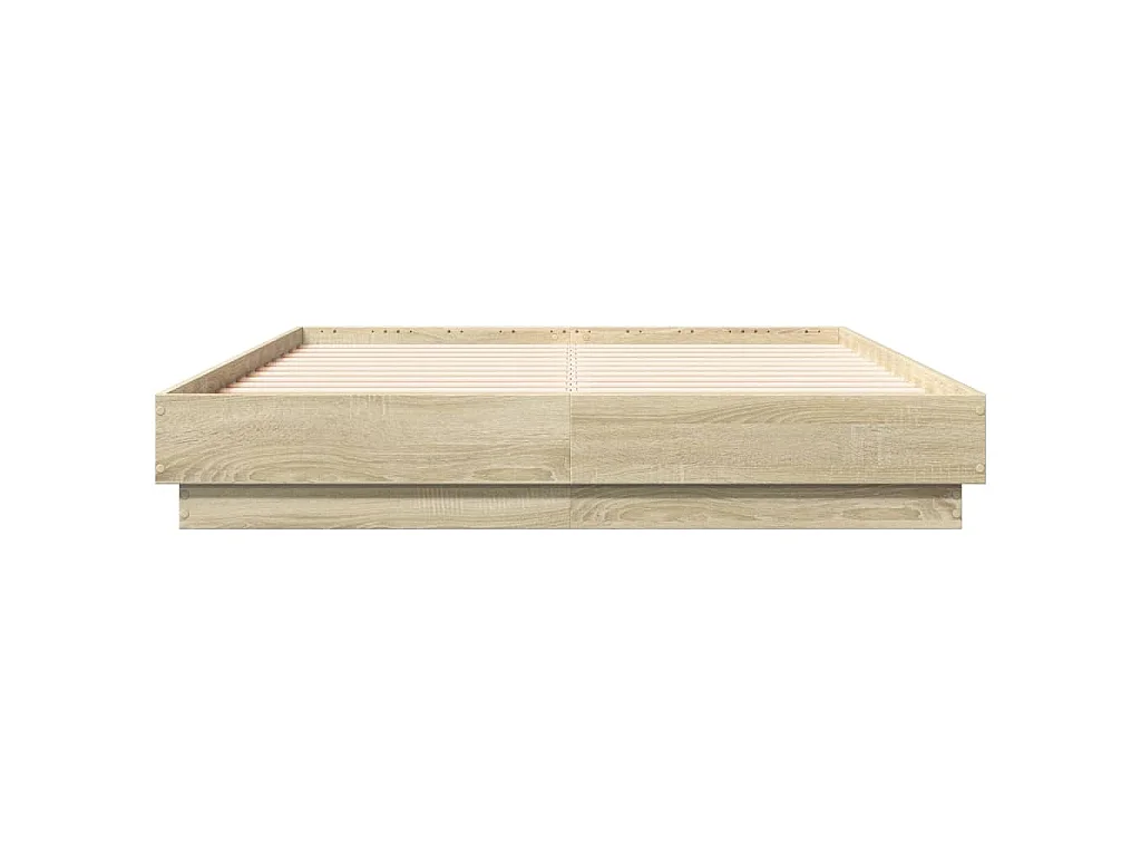 Bedframe met LED-verlichting sonoma eikenkleurig 120x190 cm