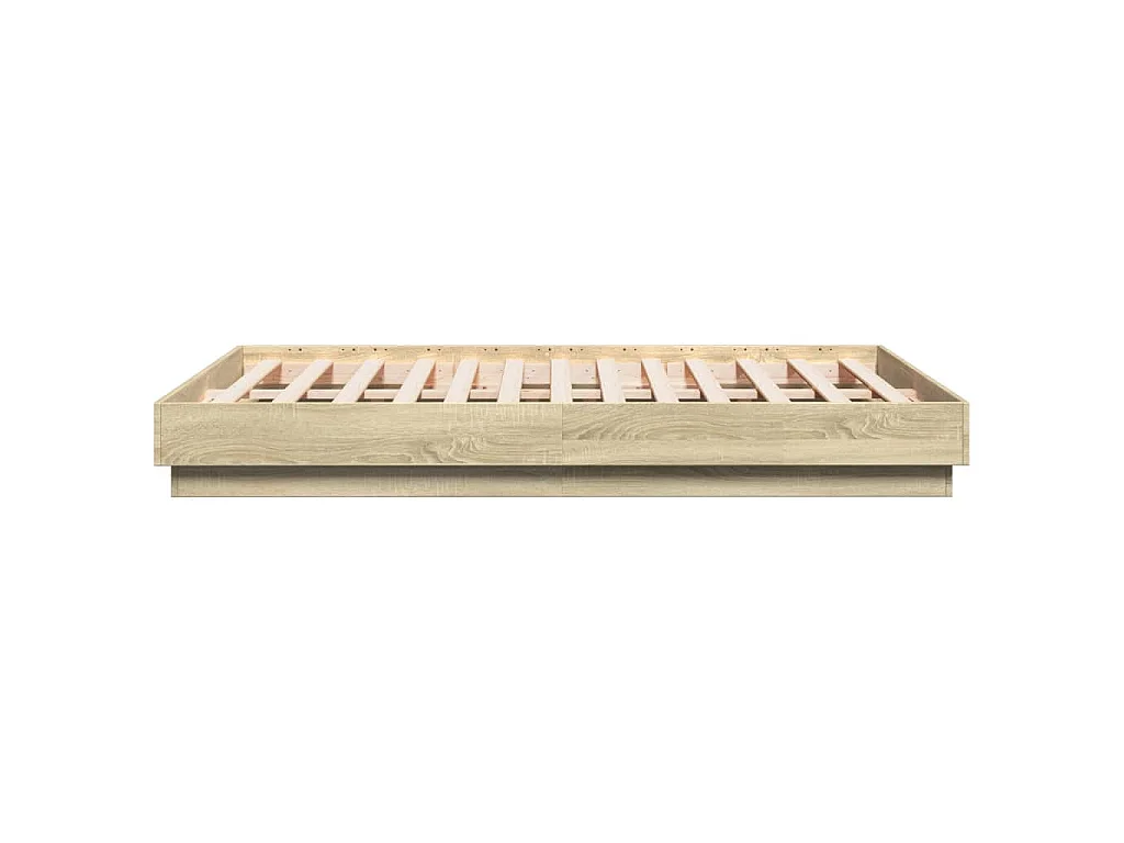 Bedframe met LED-verlichting sonoma eikenkleurig 120x190 cm