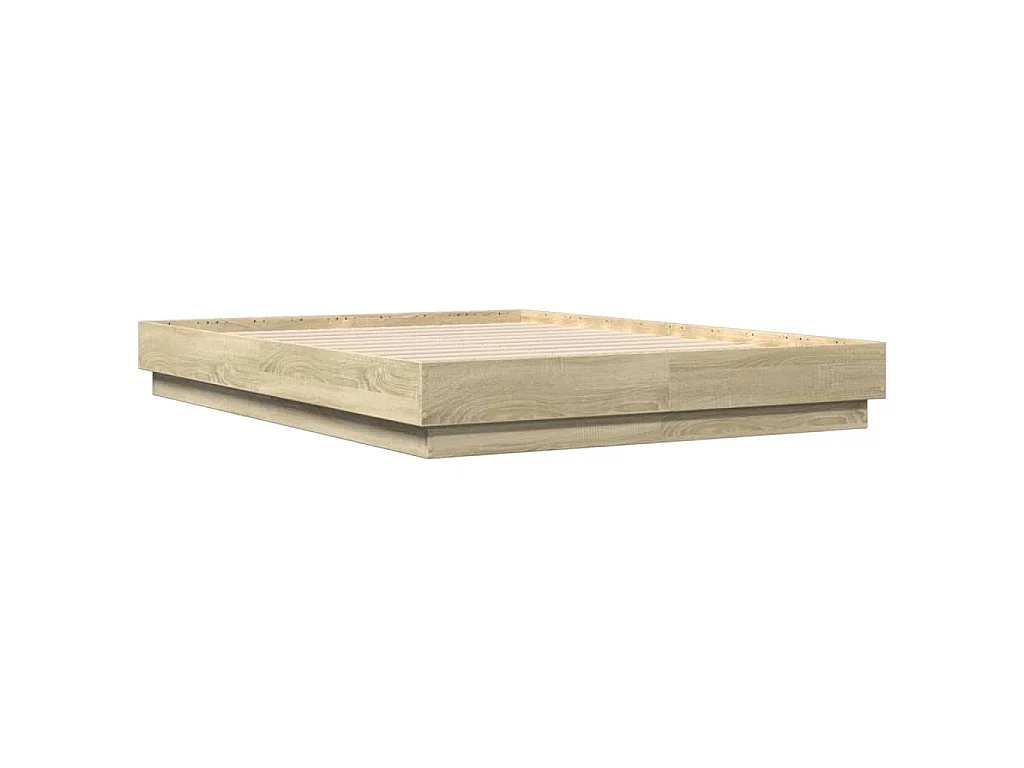 Bedframe met LED-verlichting sonoma eikenkleurig 120x190 cm