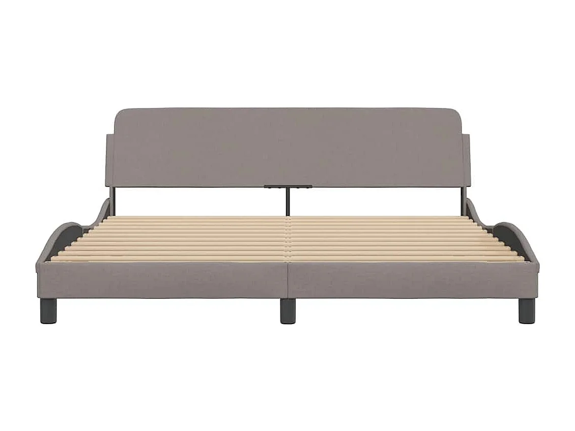 Cadre de lit Dover taupe 180x200 cm tissu