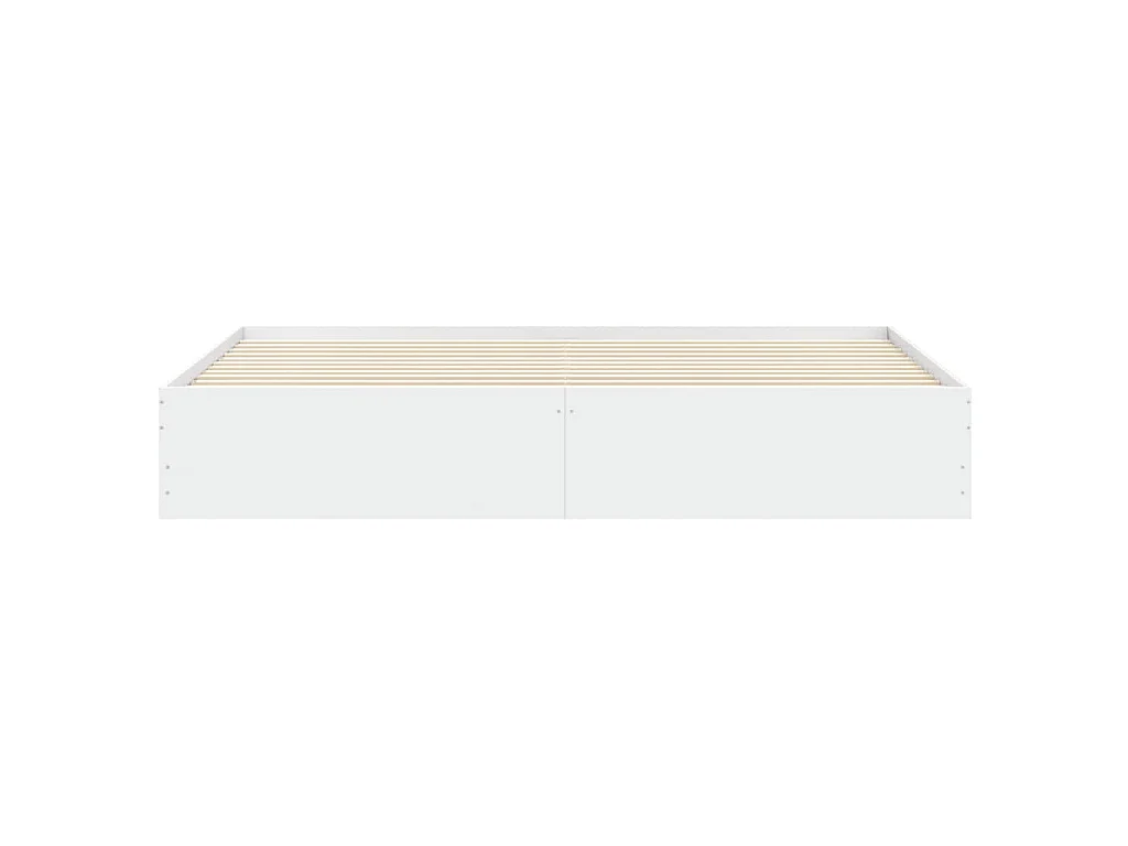 Cadre de lit avec tiroirs sans matelas blanc 160x200 cm