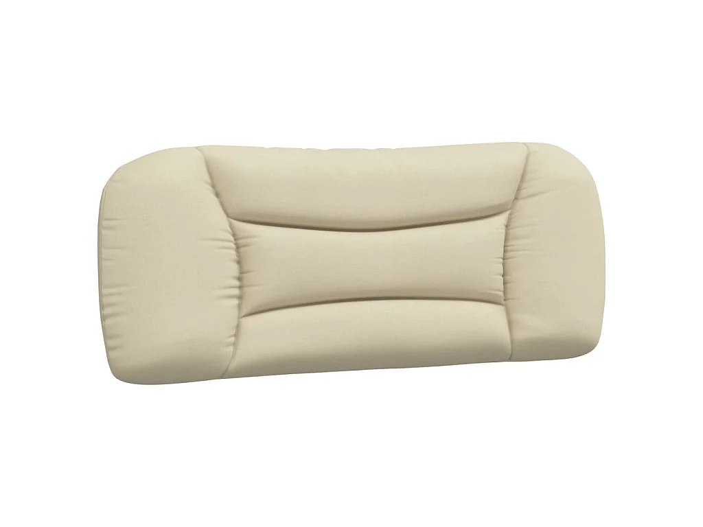 Bettgestell ohne Matratze "Hvar" Creme 100x200 cm Stoff