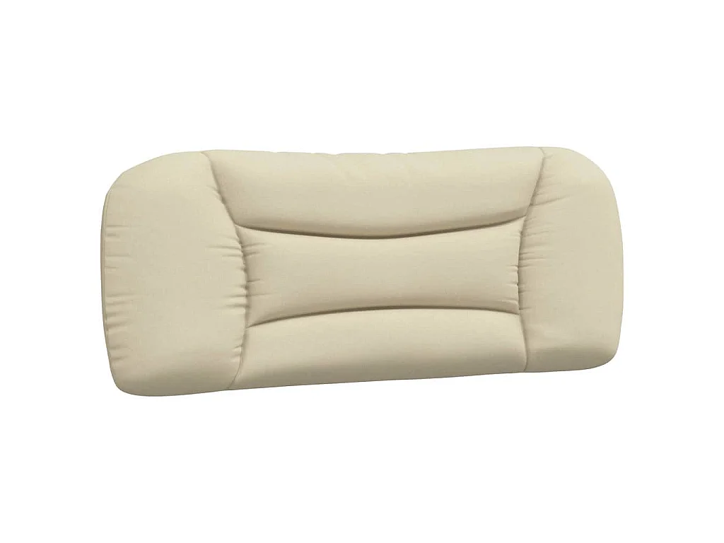 Bedframe zonder matras "Hvar" 100x200 cm stof crèmekleurig
