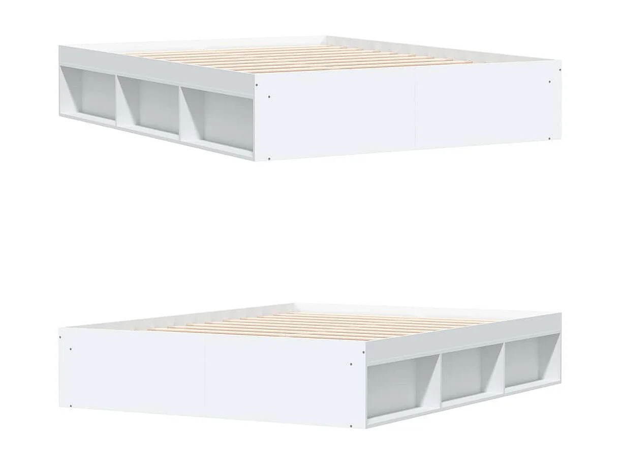 Cadre de lit sans matelas blanc 140x200 cm