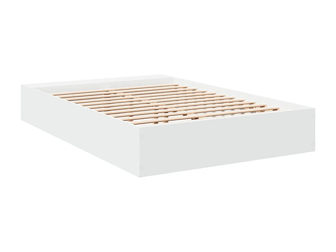 Cadre de lit sans matelas blanc 140x190 cm