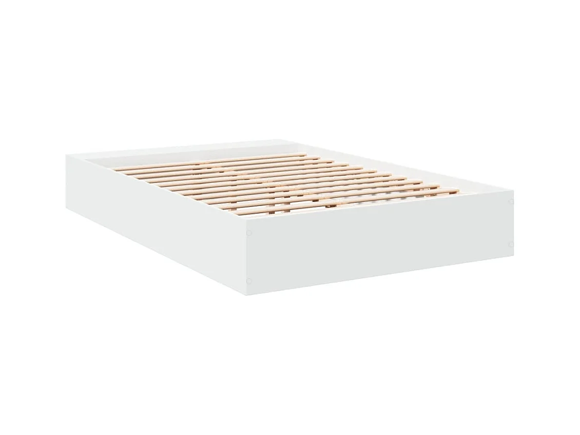 Cadre de lit sans matelas blanc 135x190 cm