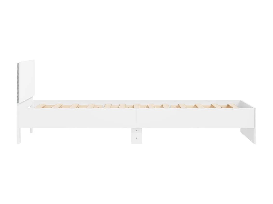 Cadre de lit sans matelas avec lumières LED blanc 100x200 cm