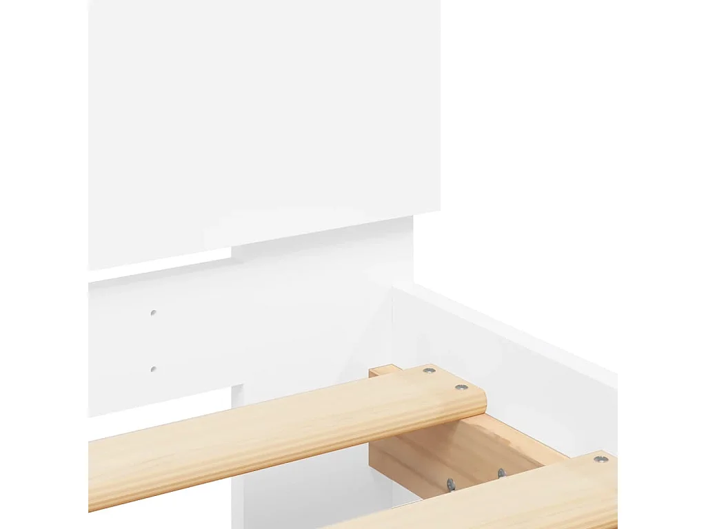 Cadre de lit sans matelas avec lumières LED blanc 100x200 cm