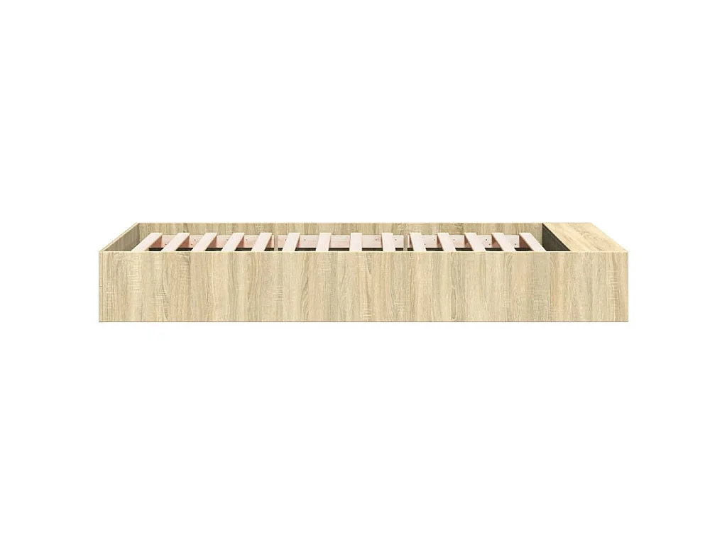 Bedframe bewerkt hout sonoma eikenkleurig 90x190 cm