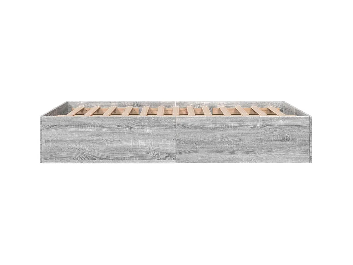 Cadre de lit sans matelas sonoma gris 140x200 cm