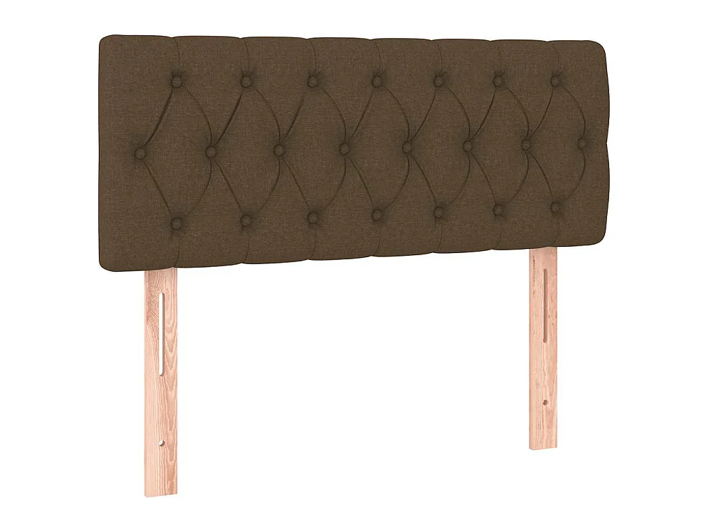 Sommier à lattes de lit matelas et LED marron foncé 120x190 cm