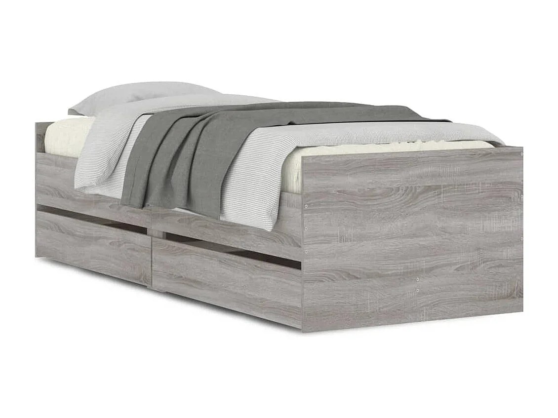 Giroletto con Cassetti Grigio Sonoma 90x190 cm