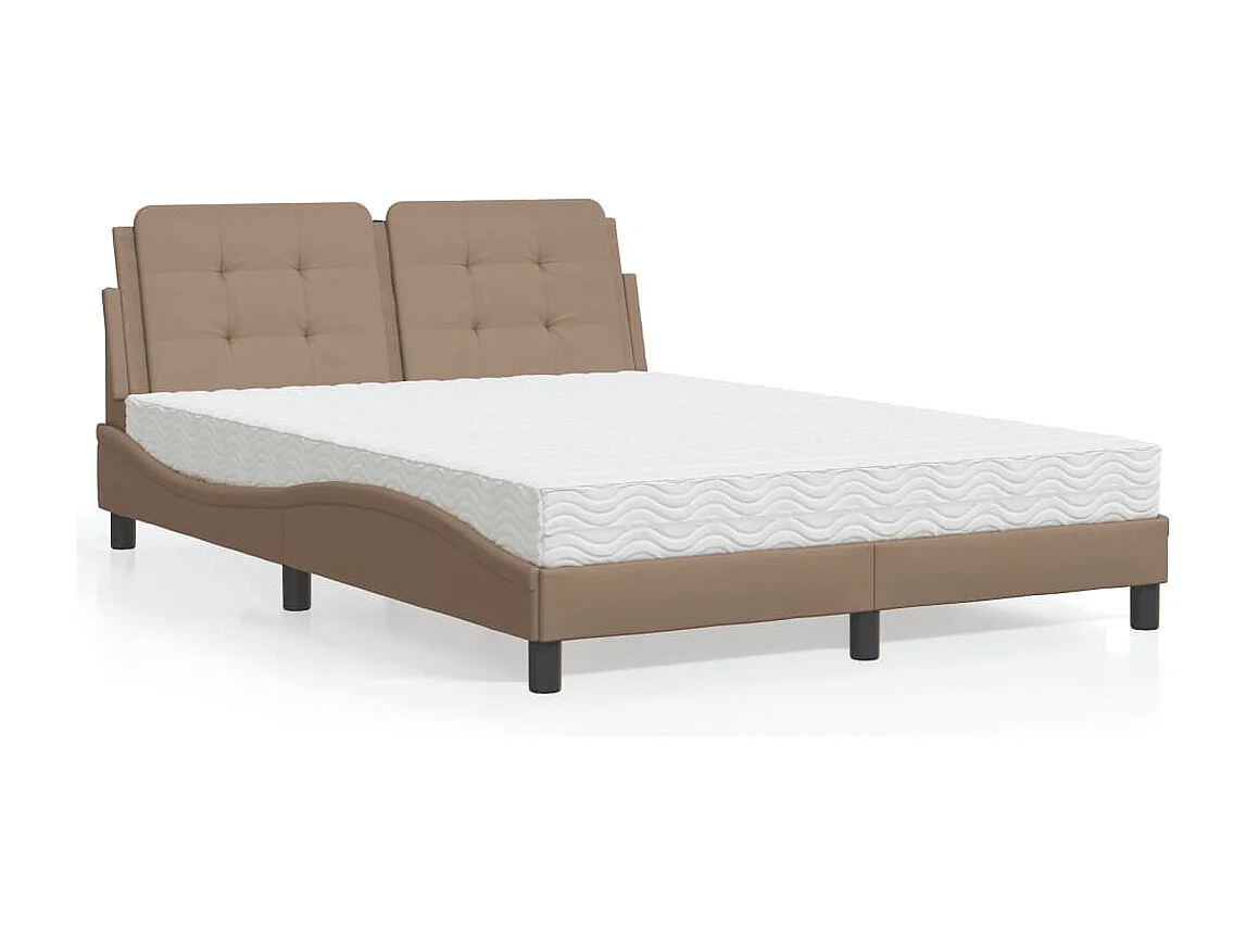 Bedframe zonder matras "Zadar" kunstleer cappuccinokleurig 120x200 cm