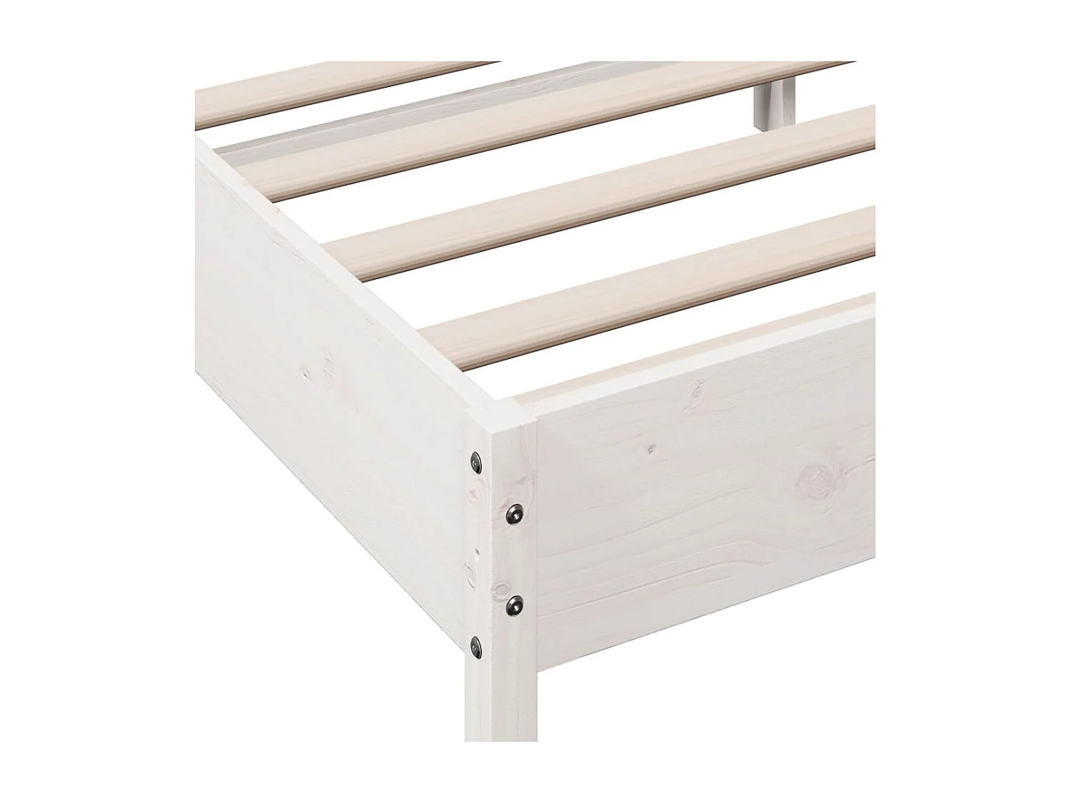 Cadre de lit sans matelas blanc 140x200 cm bois de pin massif