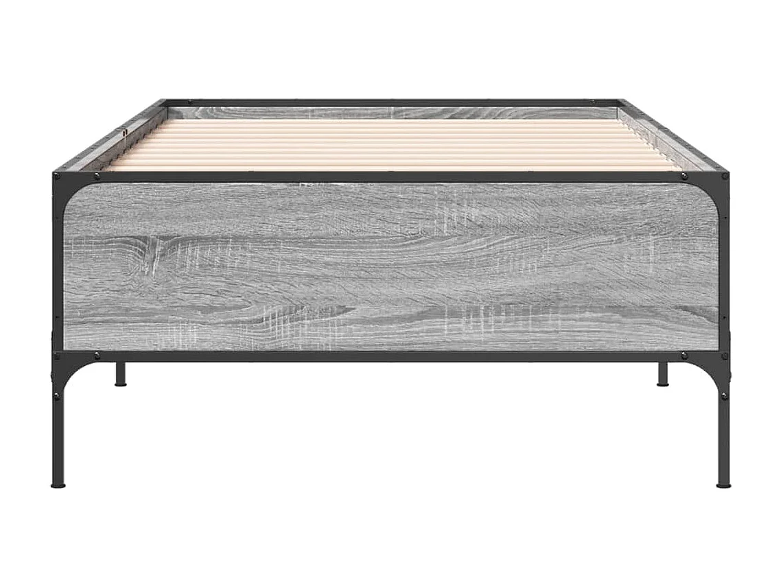 Cadre de lit sans matelas sonoma gris 75x190 cm