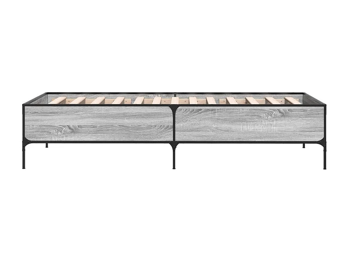 Cadre de lit sans matelas sonoma gris 75x190 cm