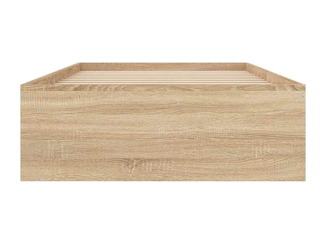 Cadre de lit sans matelas chêne sonoma 90x200 cm