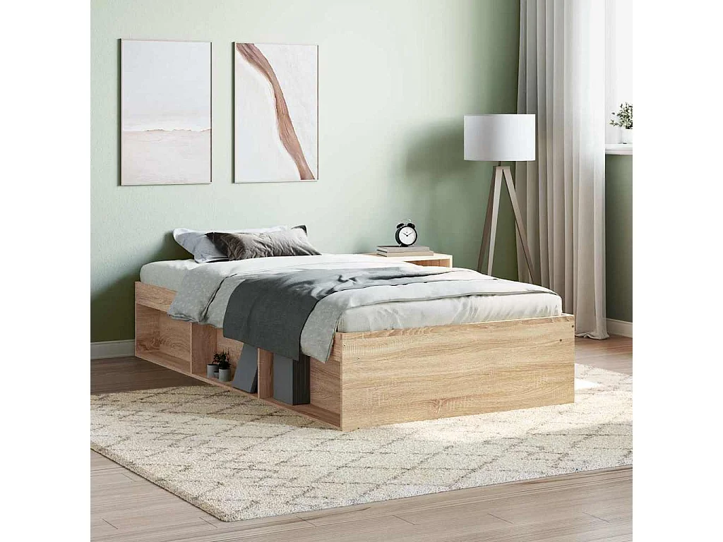 Estrutura de cama 90x200 cm carvalho sonoma