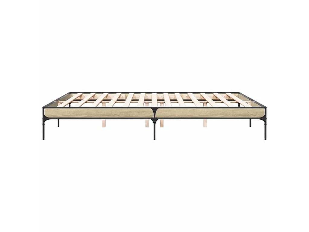 Cadre de lit sans matelas chêne sonoma 200x200 cm