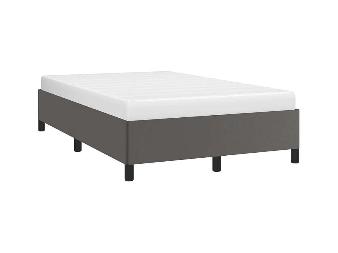 Cadre de lit sans matelas gris 120x190 cm similicuir