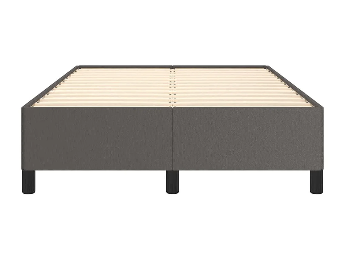 Cadre de lit sans matelas gris 120x190 cm similicuir