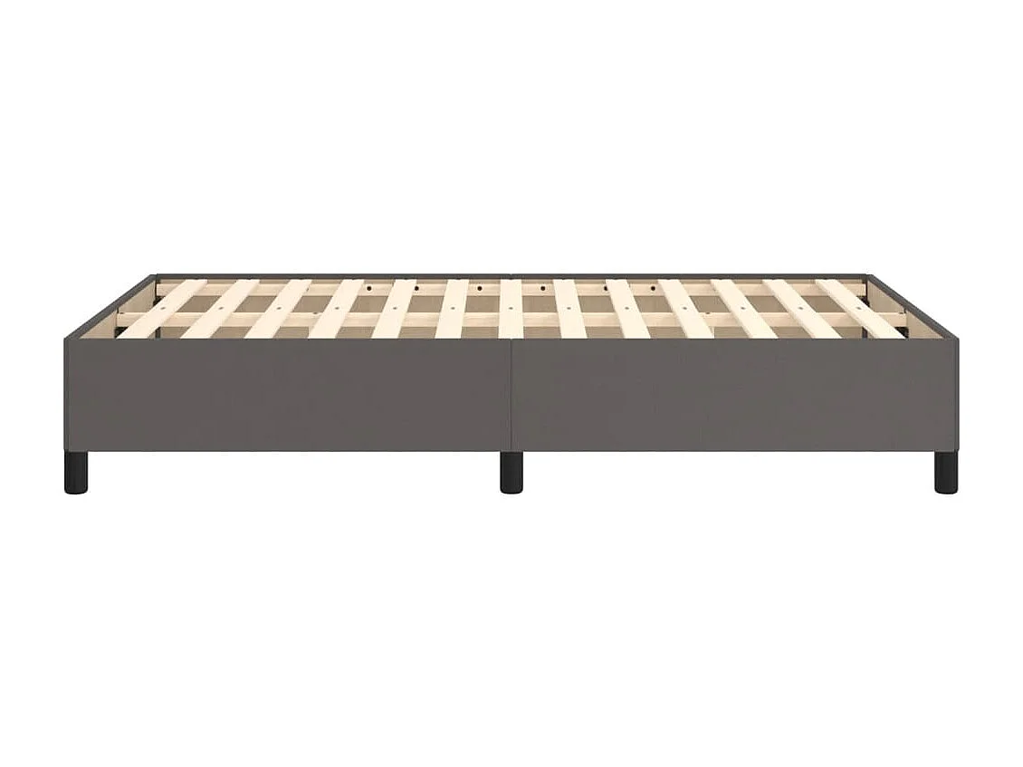Cadre de lit sans matelas gris 120x190 cm similicuir