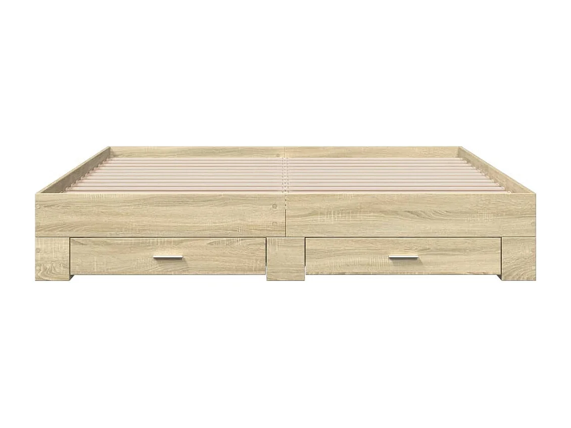 Bedframe met lades bewerkt hout sonoma eikenkleurig 180x200 cm