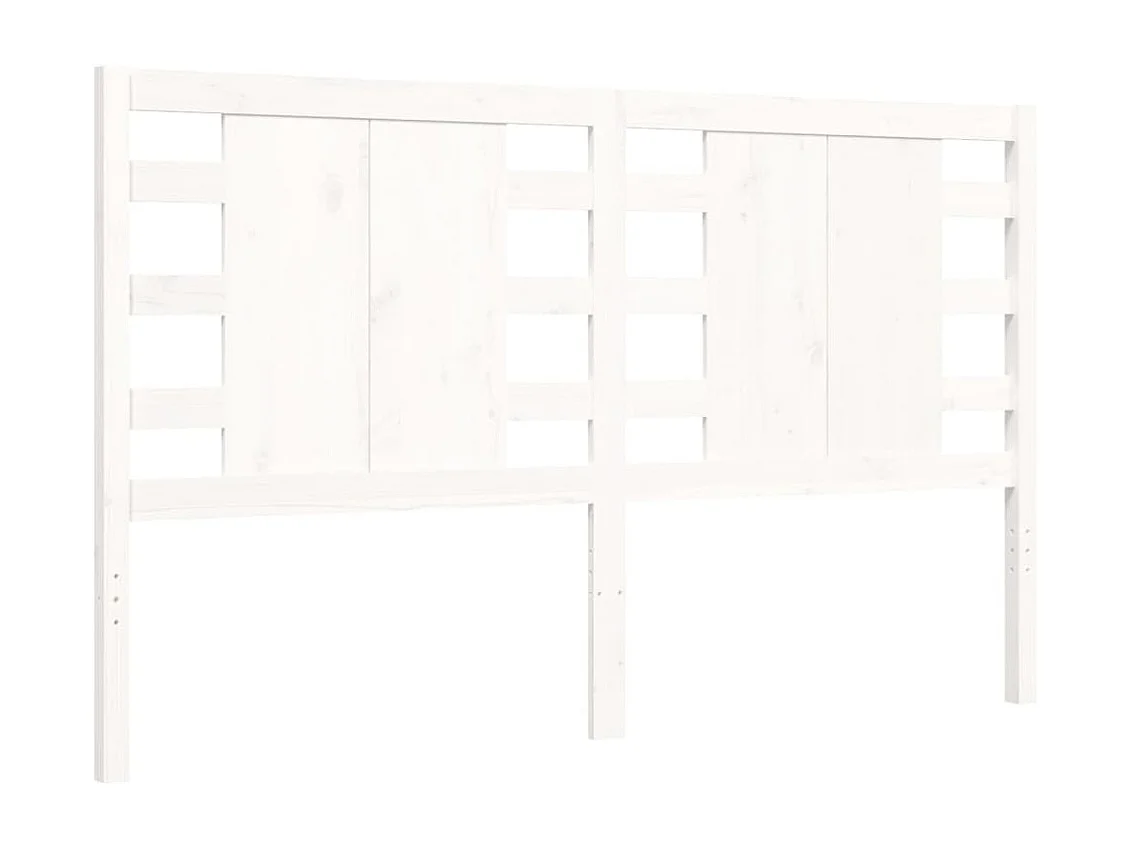 Cadre de lit sans matelas blanc bois de pin massif