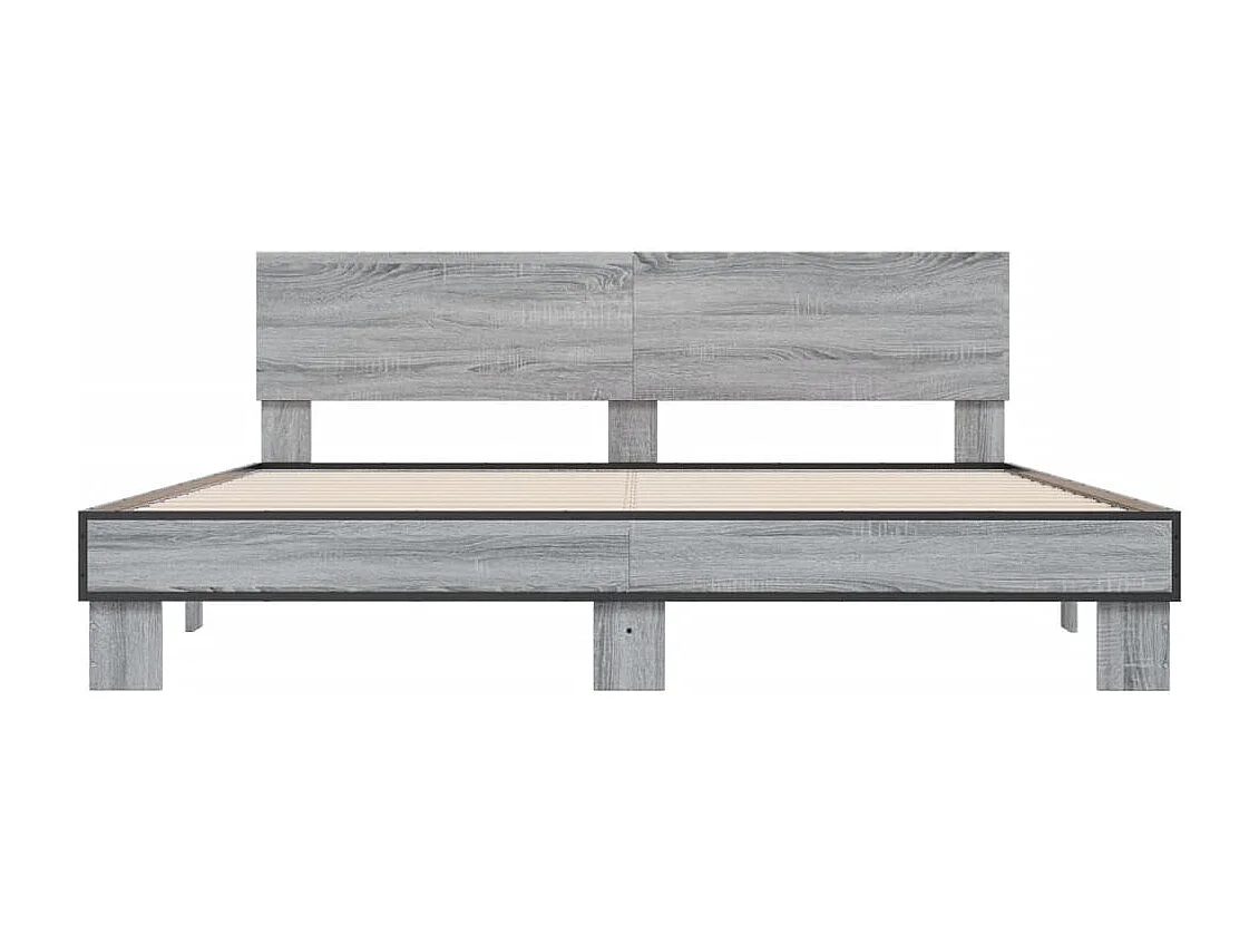Cadre de lit sans matelas sonoma gris 180x200 cm