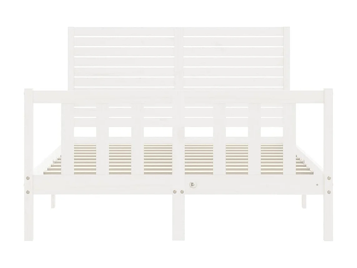 Giroletto con Testiera Bianco Double in Legno Massello