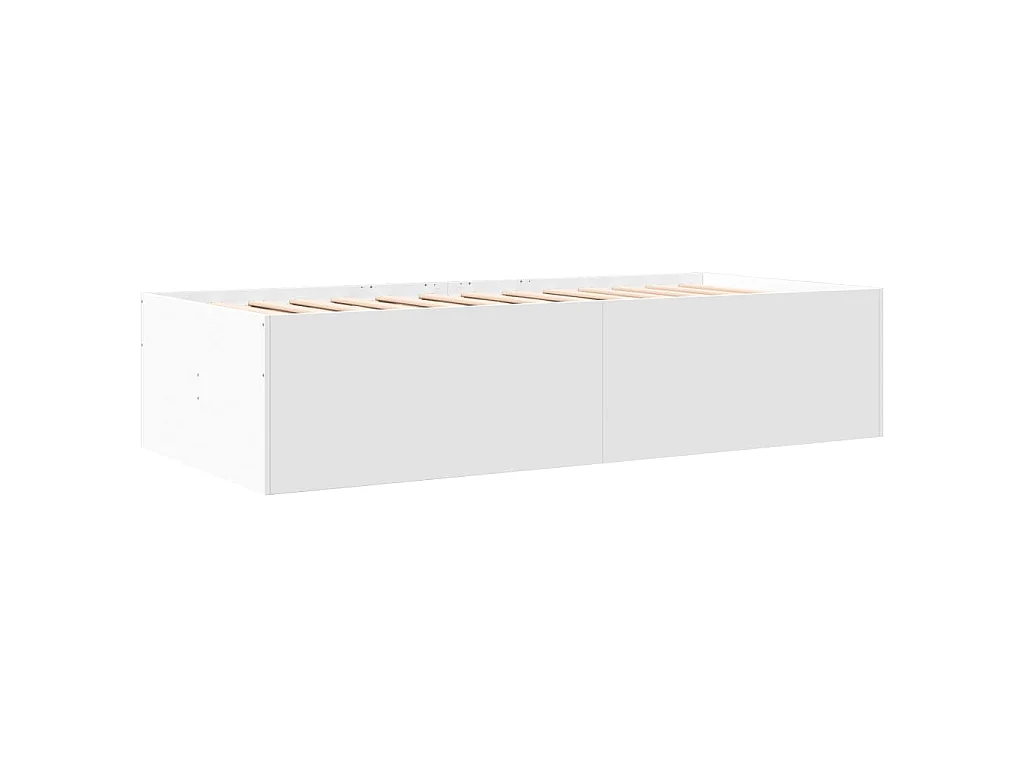 Lit de jour avec tiroirs sans matelas blanc 90x190 cm