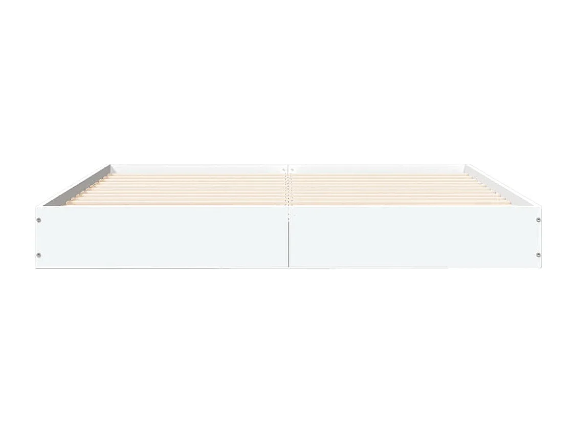 Cadre de lit sans matelas blanc 140x200 cm bois d'ingénierie