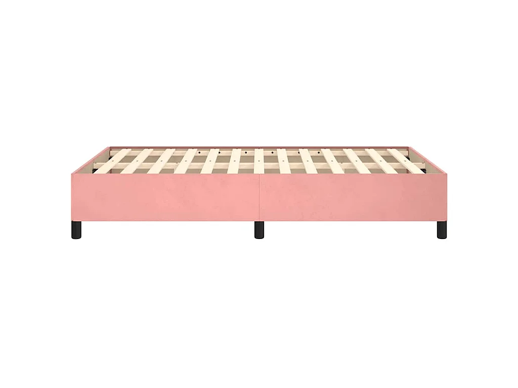 Estrutura de cama sem colchão 120x190 cm veludo rosa