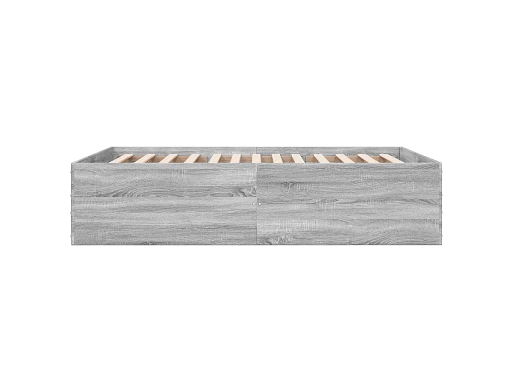 Estrutura cama 140x190 cm derivados de madeira cinzento sonoma