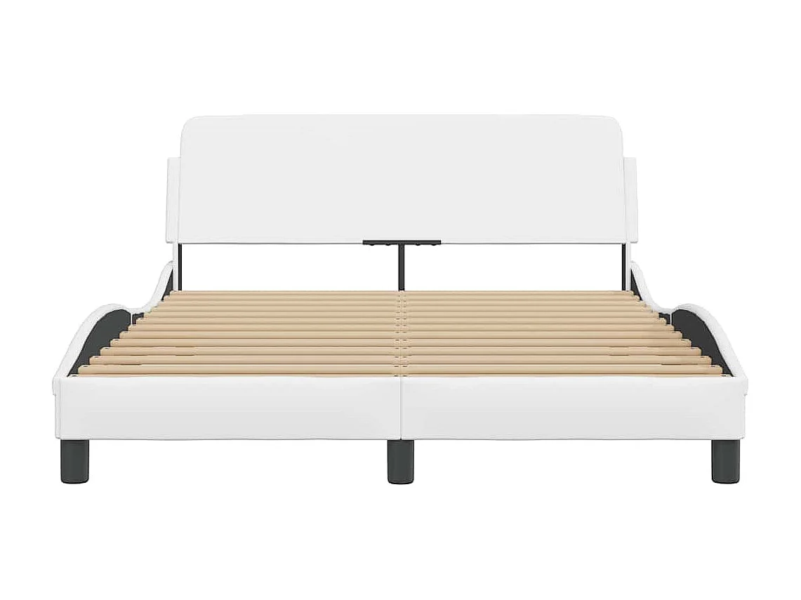 Cadre de lit Dover blanc 140x190 cm similicuir