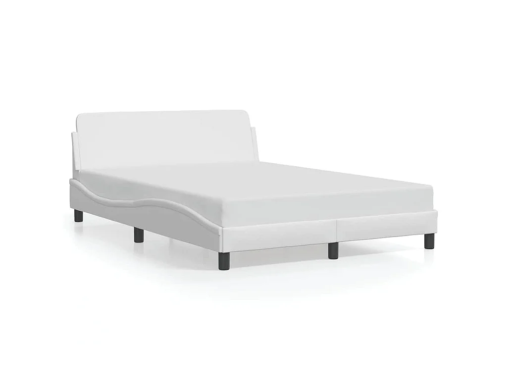 Estrutura de cama Dover couro artificial 140x190 cm branco
