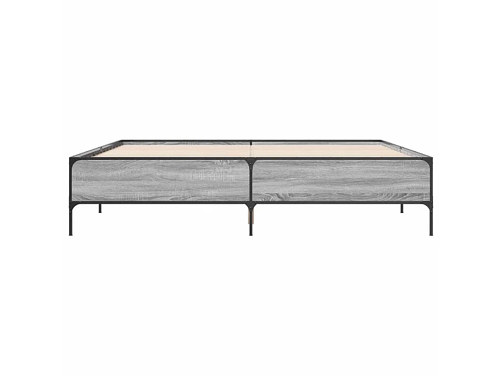Cadre de lit sans matelas sonoma gris 200x200 cm