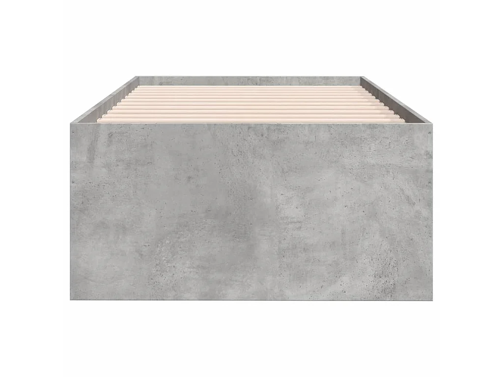 Tagesbett mit Schubladen ohne Matratze Betongrau 75x190 cm