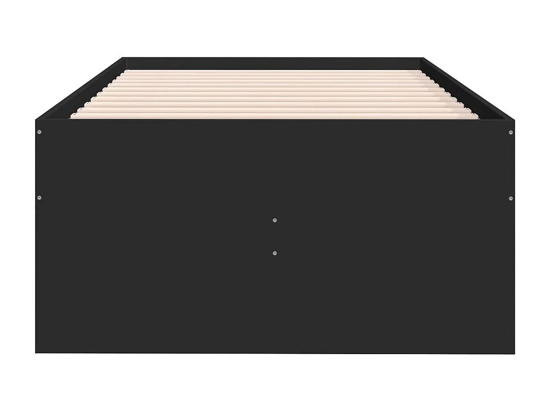 Slaapbank met lades zonder matras 100x200 cm zwart