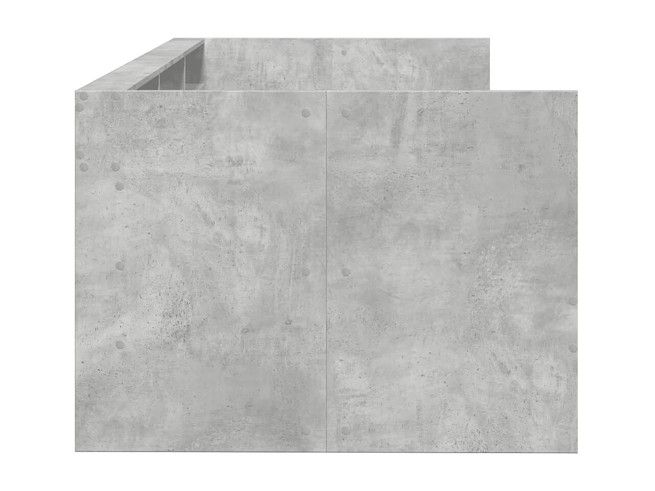 Lit de jour avec tiroirs sans matelas gris béton 90x190 cm